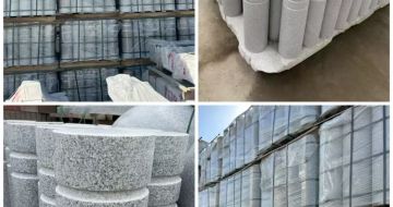 运城 芝麻白花岗岩挡车柱、隔离柱多少钱