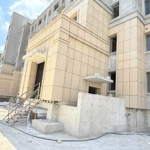 运城 黄金麻干挂，工地实拍