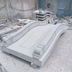 运城 芝麻灰花岗岩园林景观 小石桥