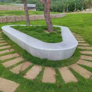 运城 芝麻白光面整石坐凳