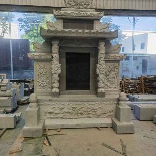 运城 芝麻灰高档墓碑、土墓，一套也支持定做