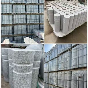 运城 芝麻白花岗岩挡车柱、隔离柱多少钱