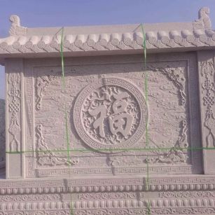 运城 芝麻白花岗岩屏风，照壁，影壁