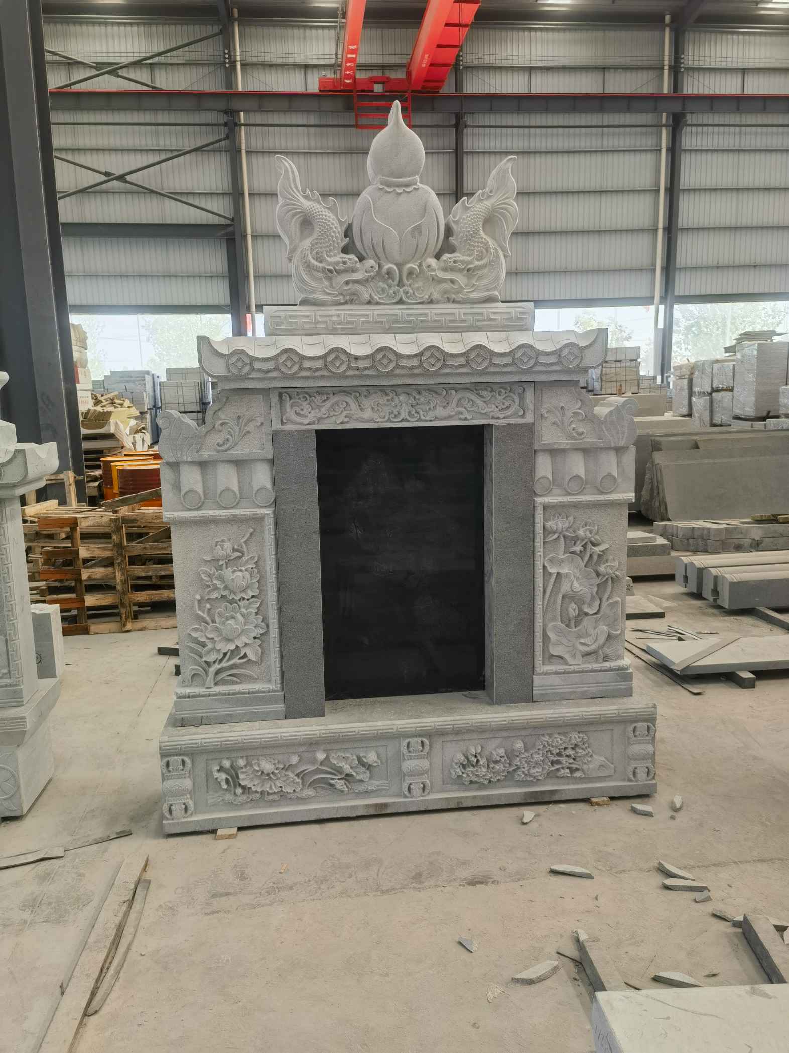 运城 芝麻灰高档墓碑、土墓，一套也支持定做