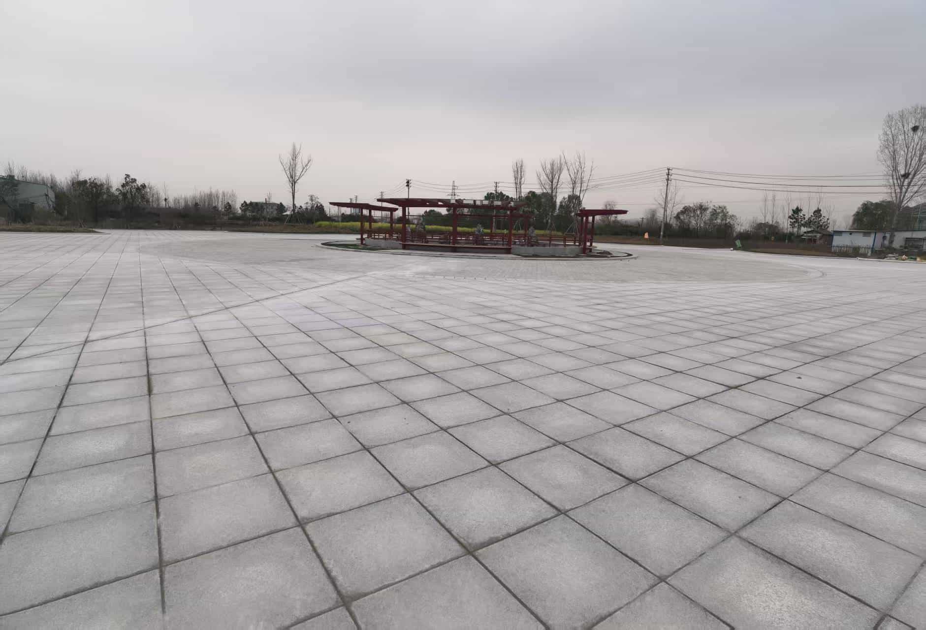 运城 芝麻白火烧面-公园广场地铺效果
